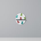 GUMMY BEARS Prateleira Oval Decorativa em Acabamento Preto