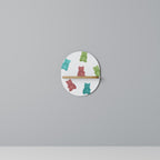 GUMMY BEARS Prateleira Oval Decorativa em Efeito Carvalho