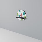 GUMMY BEARS Prateleira Redonda Decorativa em Acabamento Preto