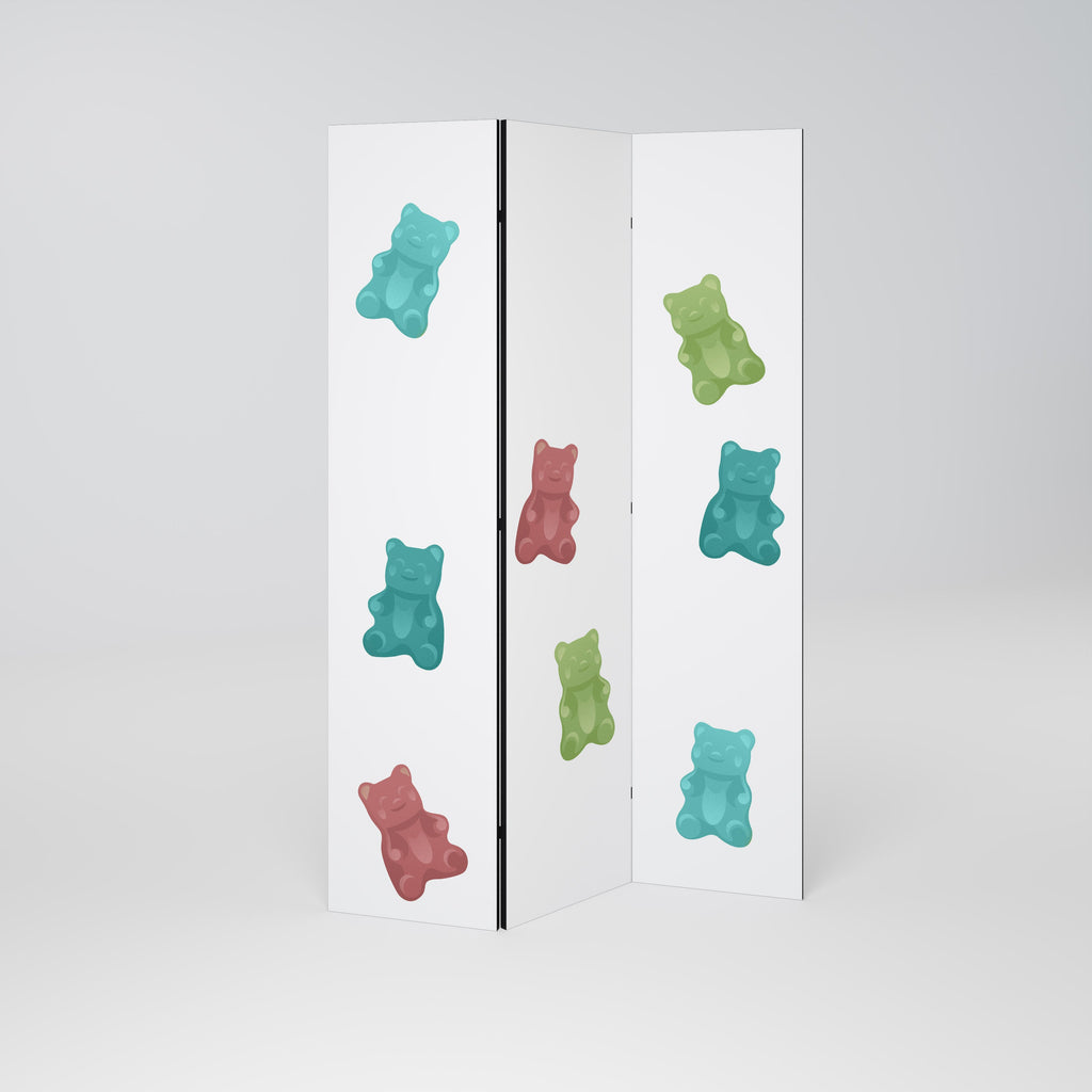 GUMMY BEARS Biombo Decorativo de 3 Painéis