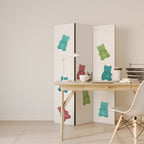 GUMMY BEARS Biombo Decorativo de 3 Painéis