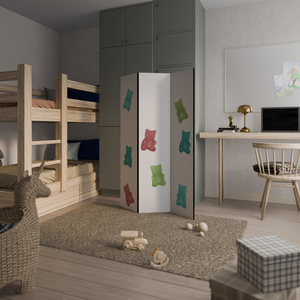 GUMMY BEARS Biombo Decorativo de 3 Painéis