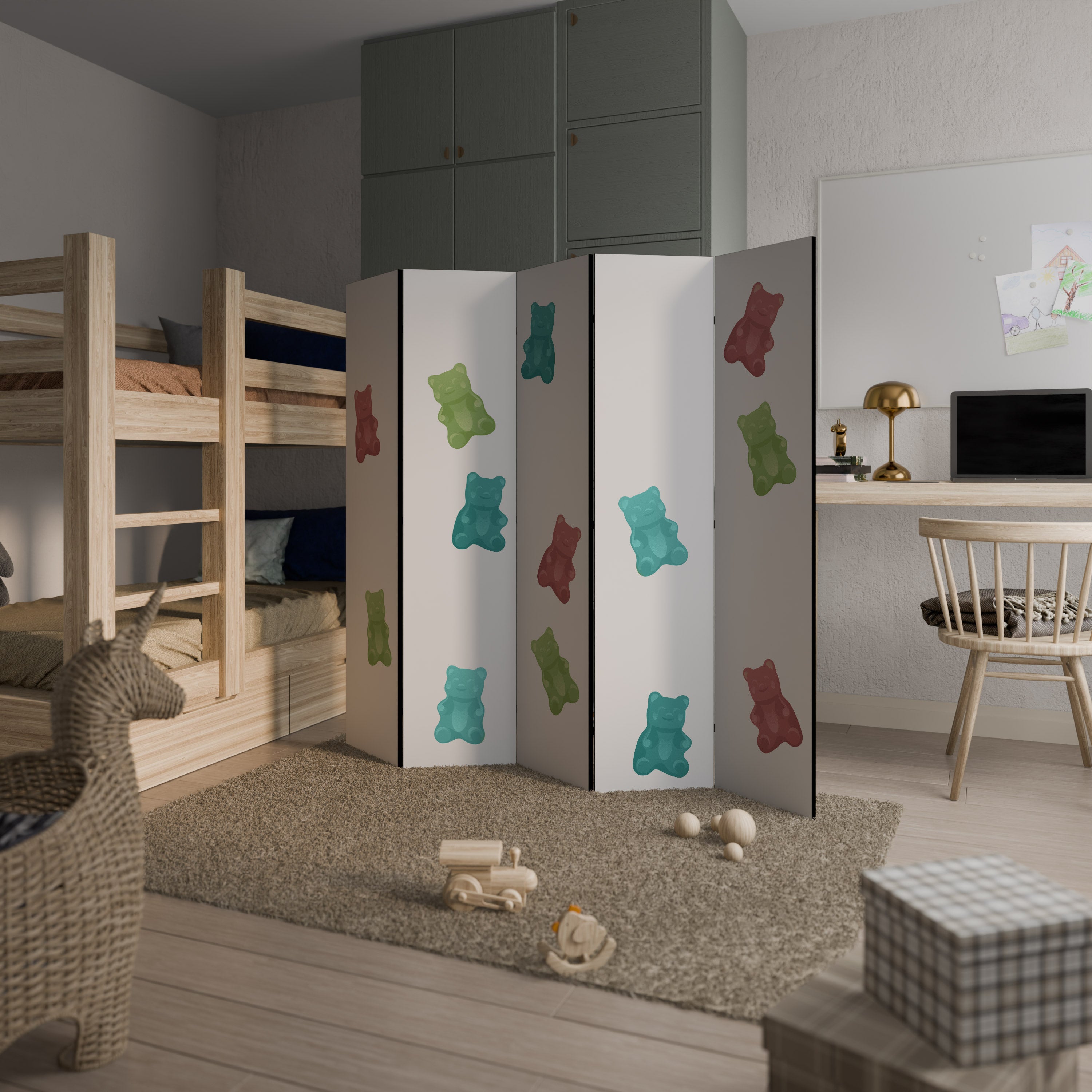 GUMMY BEARS Biombo de 5 Painéis