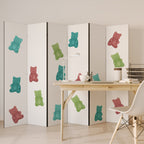 GUMMY BEARS Decorative 6-Panel Room Divider