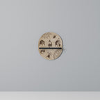 AFRICAN STYLE Prateleira Oval Decorativa em Acabamento Preto