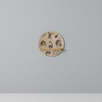 AFRICAN STYLE Prateleira Redonda Decorativa em Efeito Carvalho