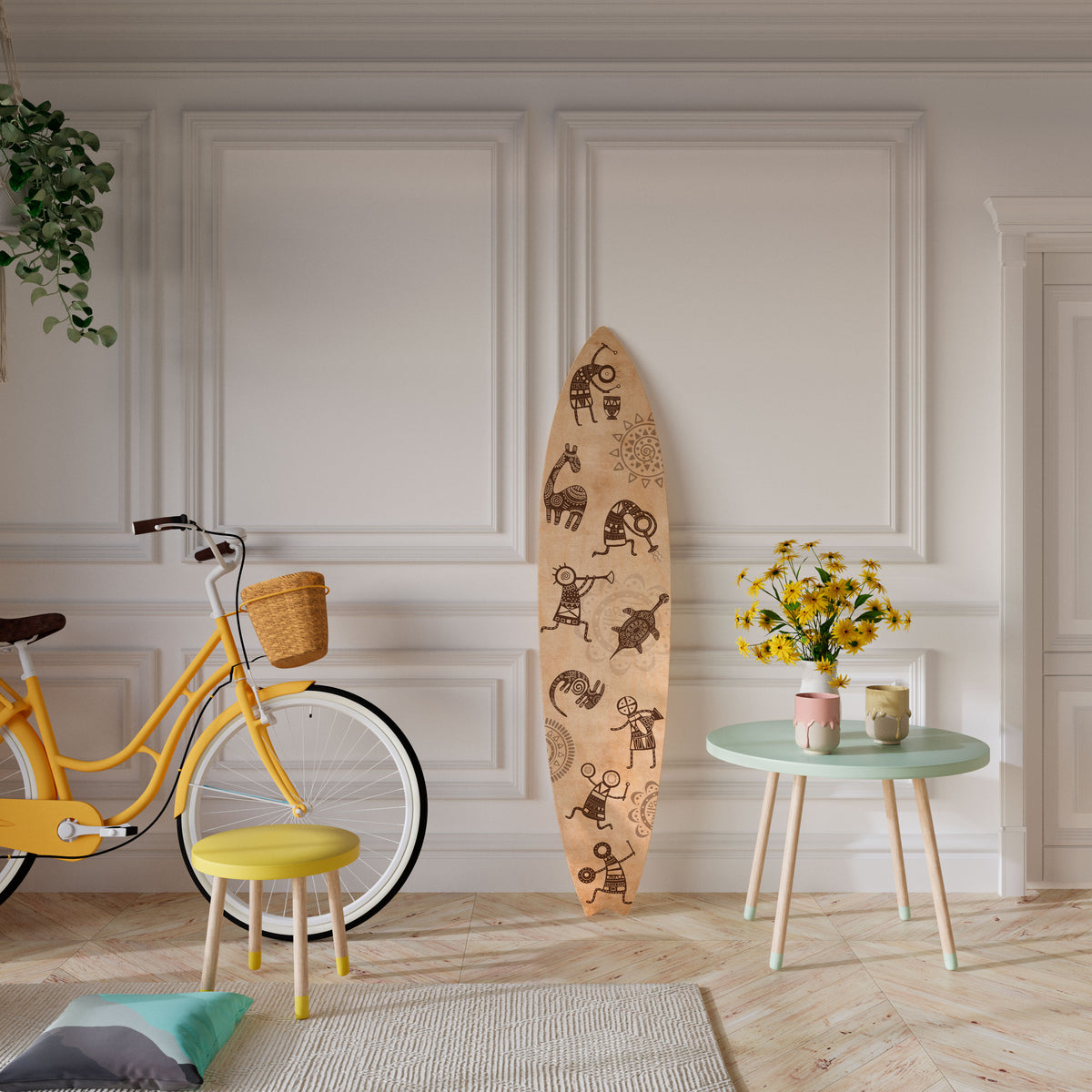 AFRICAN STYLE Painel Decorativo Prancha de Surf