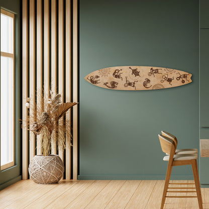 AFRICAN STYLE Painel Decorativo Prancha de Surf