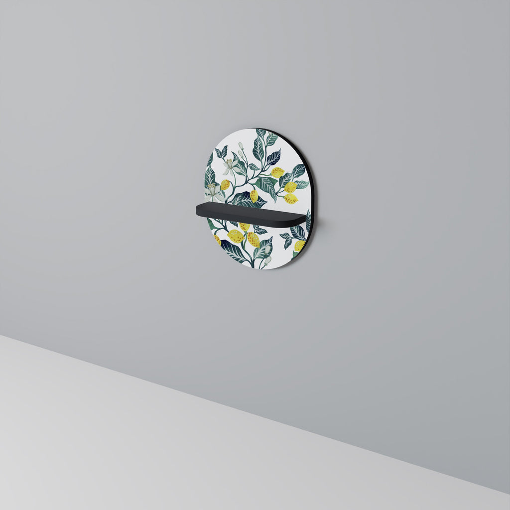 LEMON TREE Prateleira Oval Decorativa em Acabamento Preto