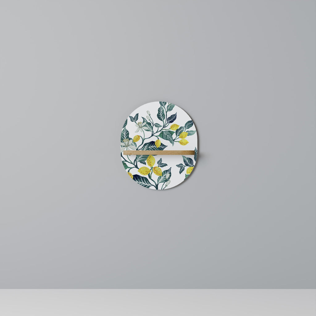 LEMON TREE Prateleira Oval Decorativa em Efeito Carvalho