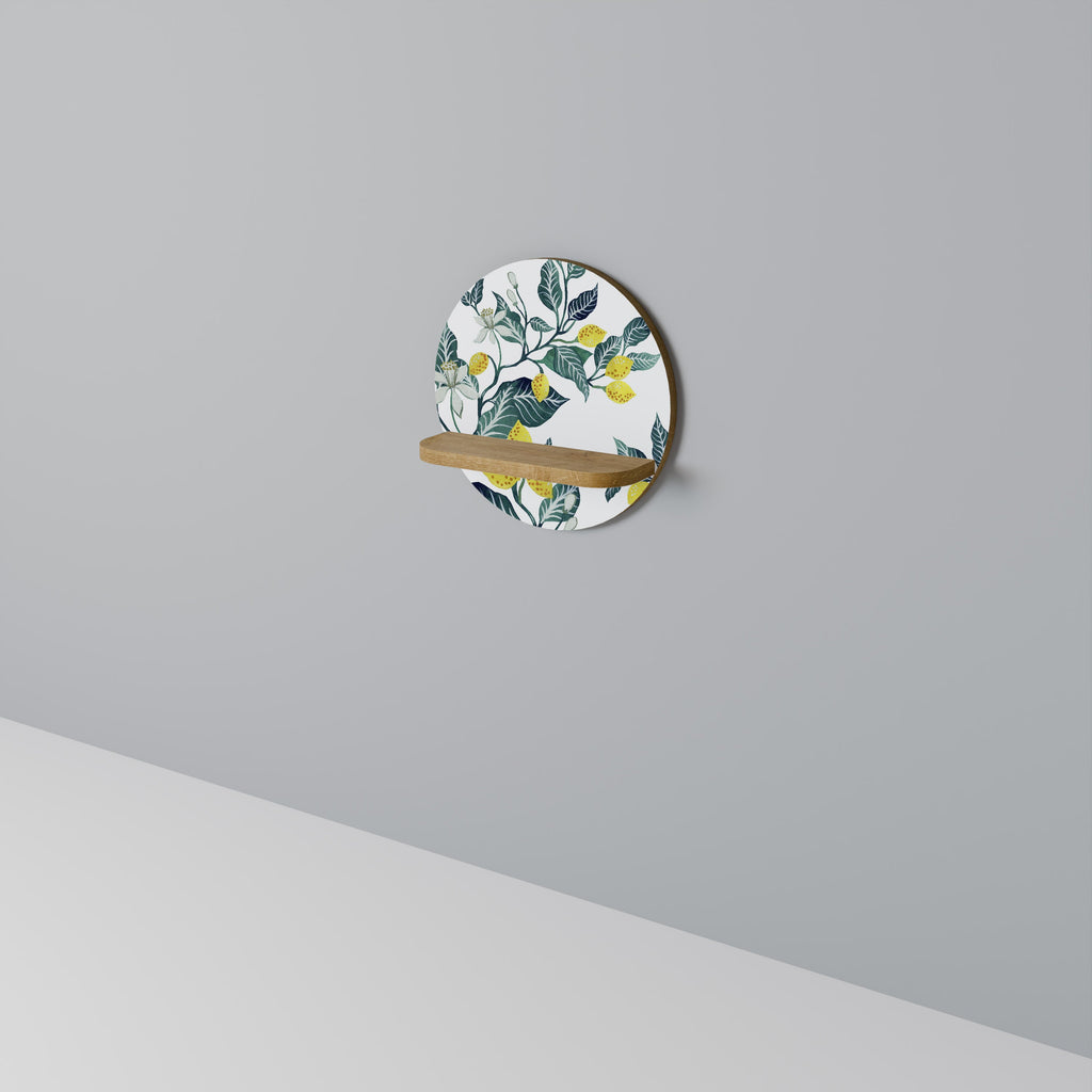 LEMON TREE Prateleira Redonda Decorativa em Efeito Carvalho