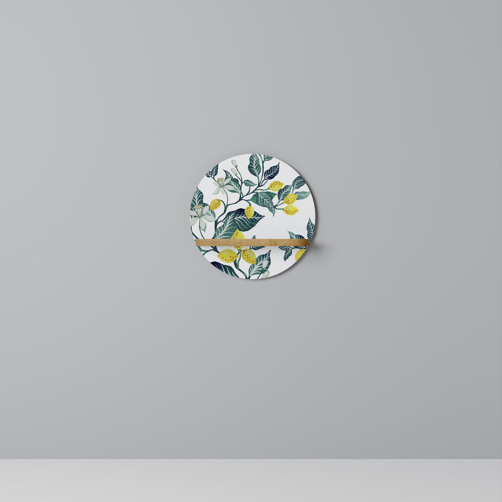 LEMON TREE Prateleira Redonda Decorativa em Efeito Carvalho