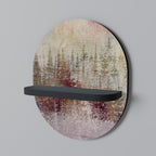 VEILED SUMMIT Oval Art Shelf In Black Finish