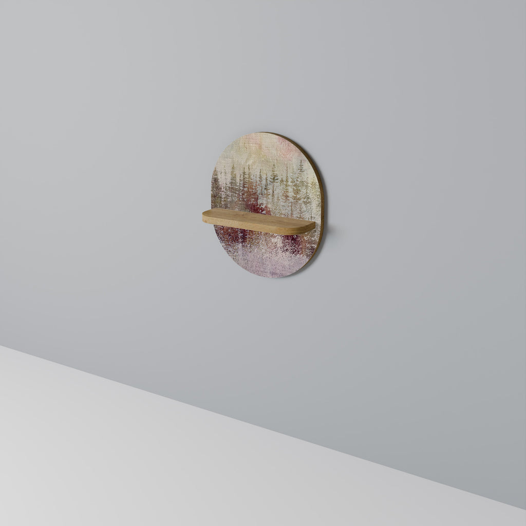 VEILED SUMMIT Prateleira Oval Decorativa em Efeito Carvalho