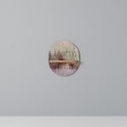 VEILED SUMMIT Prateleira Oval Decorativa em Efeito Carvalho