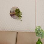 VEILED SUMMIT Prateleira Oval Decorativa em Efeito Carvalho