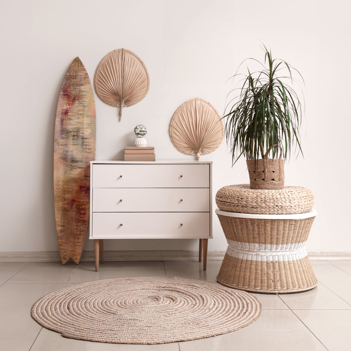 VEILED SUMMIT Painel Decorativo Prancha de Surf