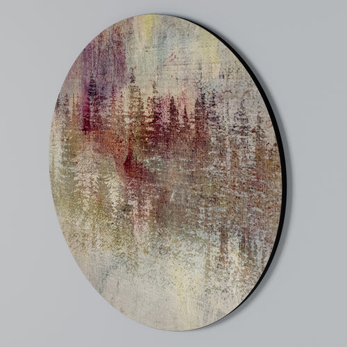 VEILED SUMMIT Round Wall Art