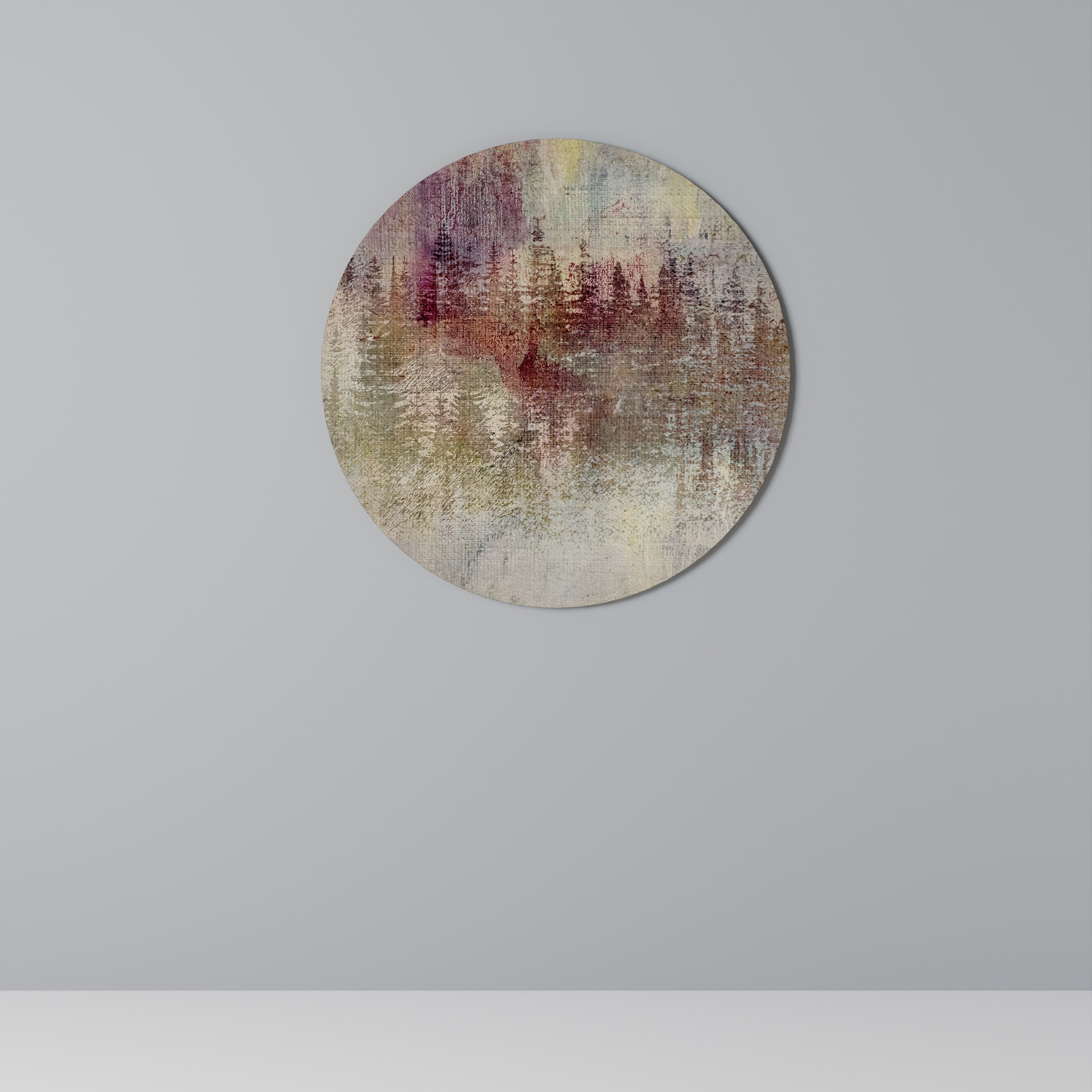 VEILED SUMMIT Round Wall Art