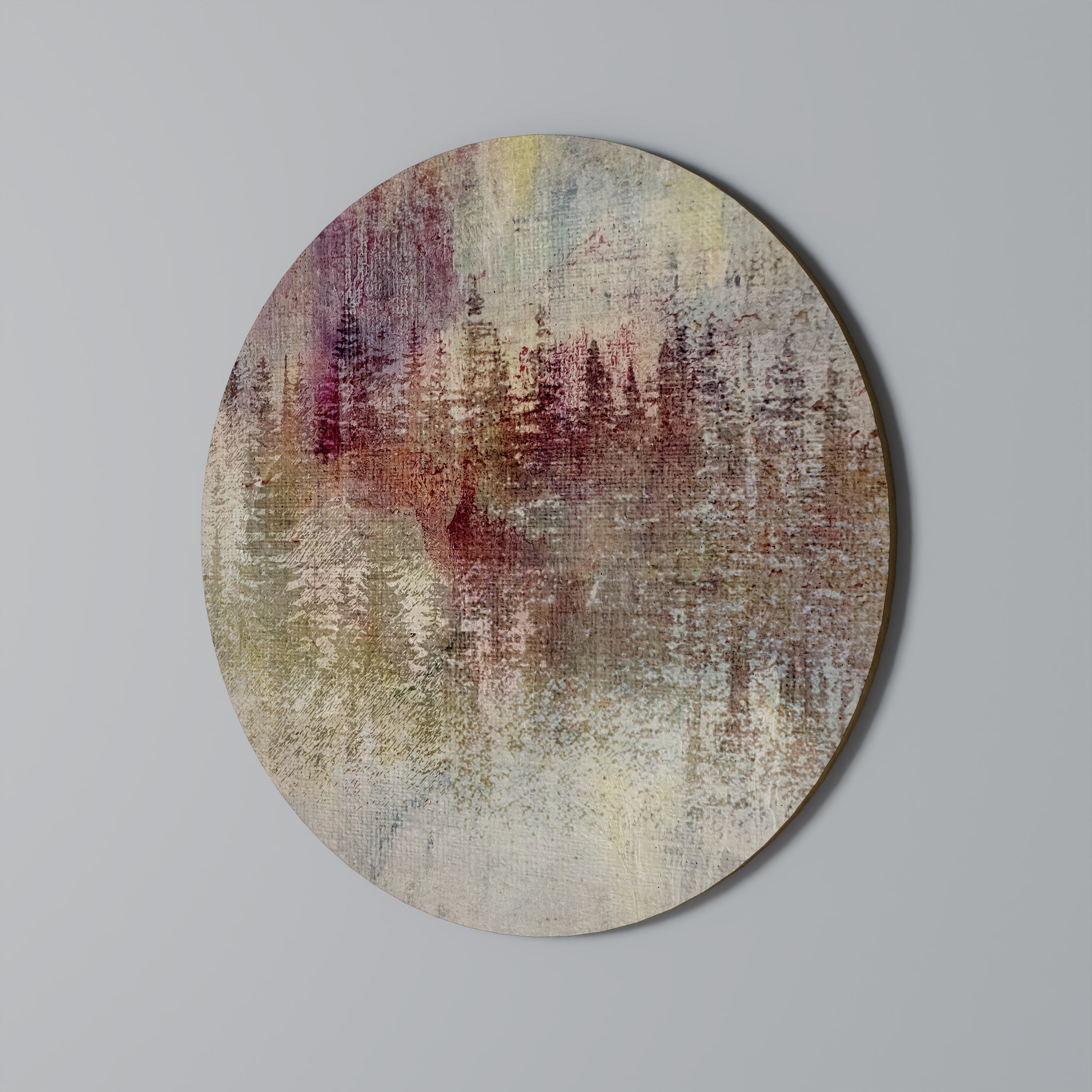 VEILED SUMMIT Round Wall Art