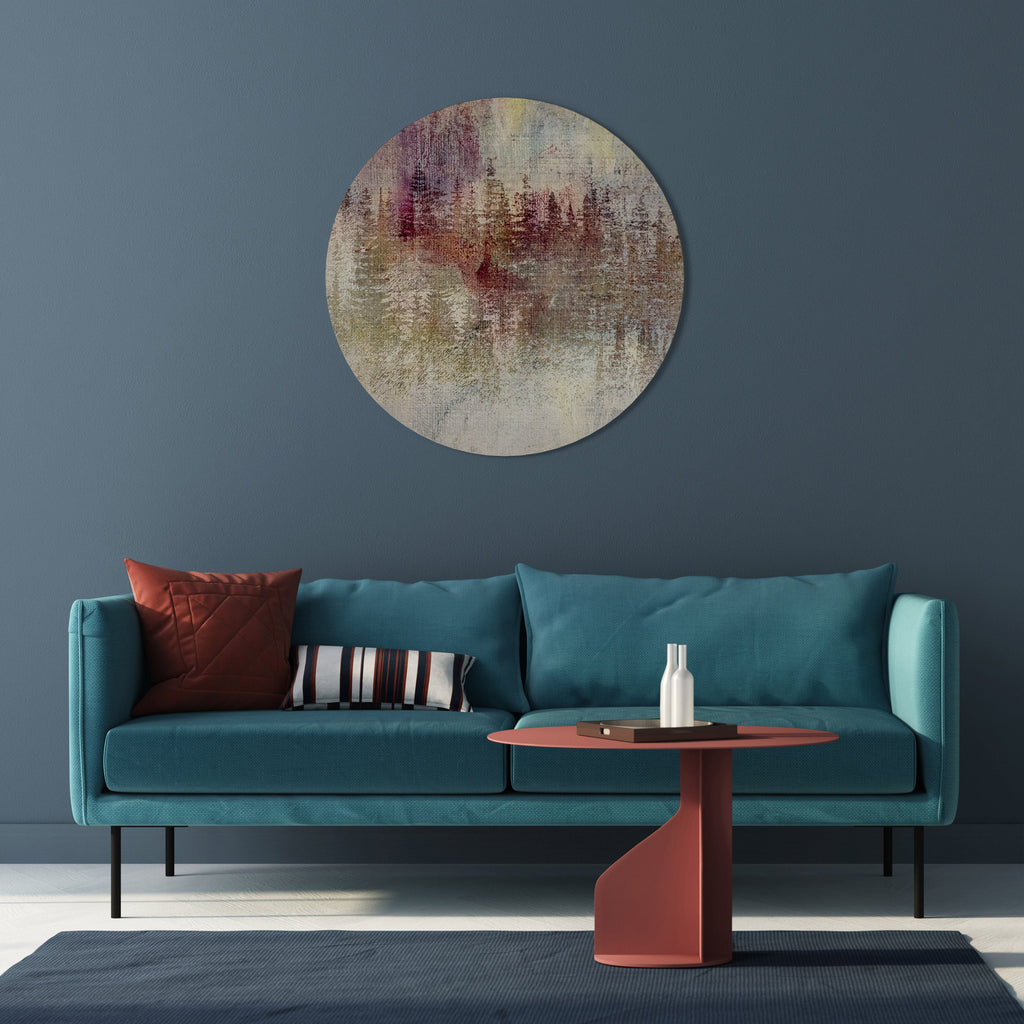 VEILED SUMMIT Round Wall Art