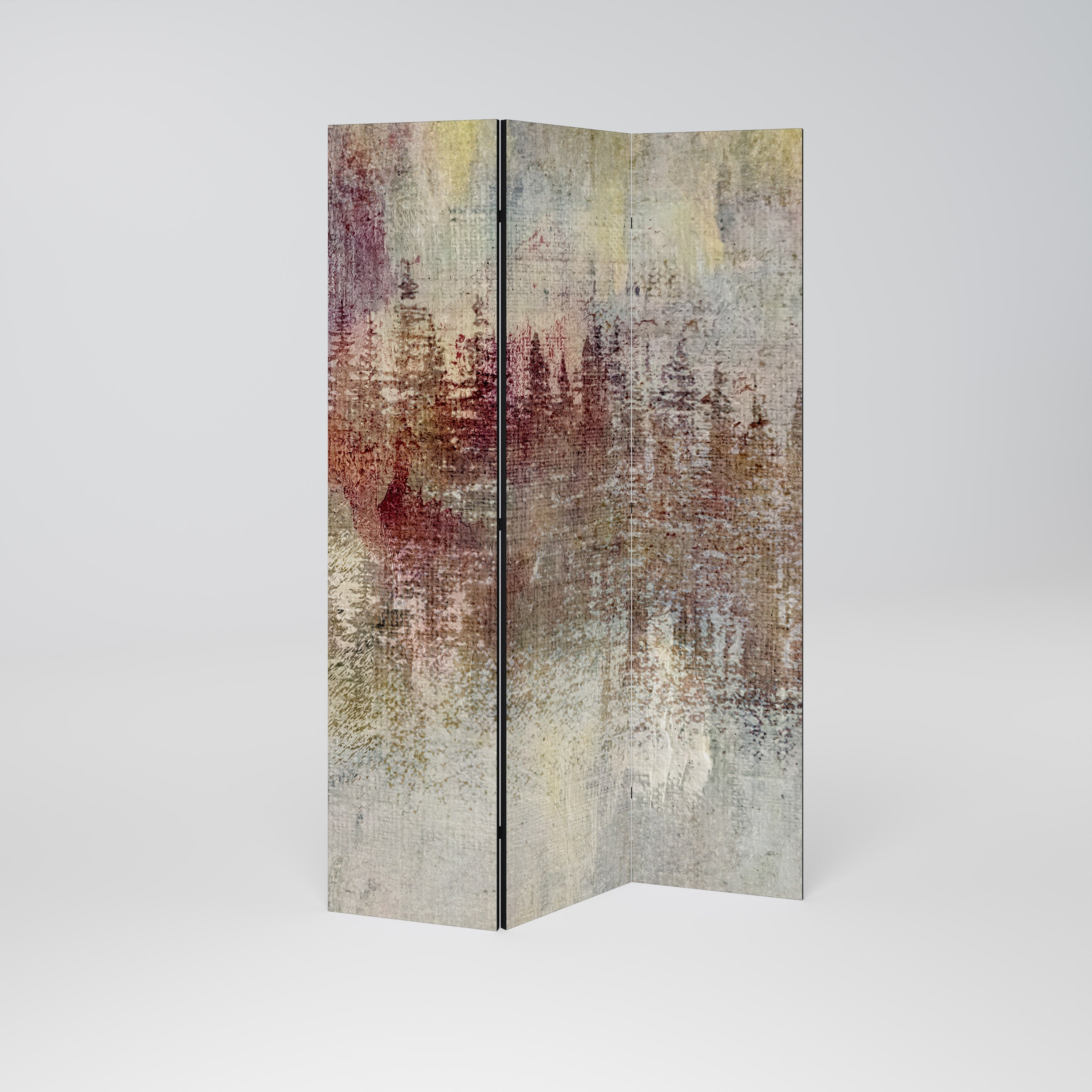 VEILED SUMMIT Biombo Decorativo de 3 Painéis