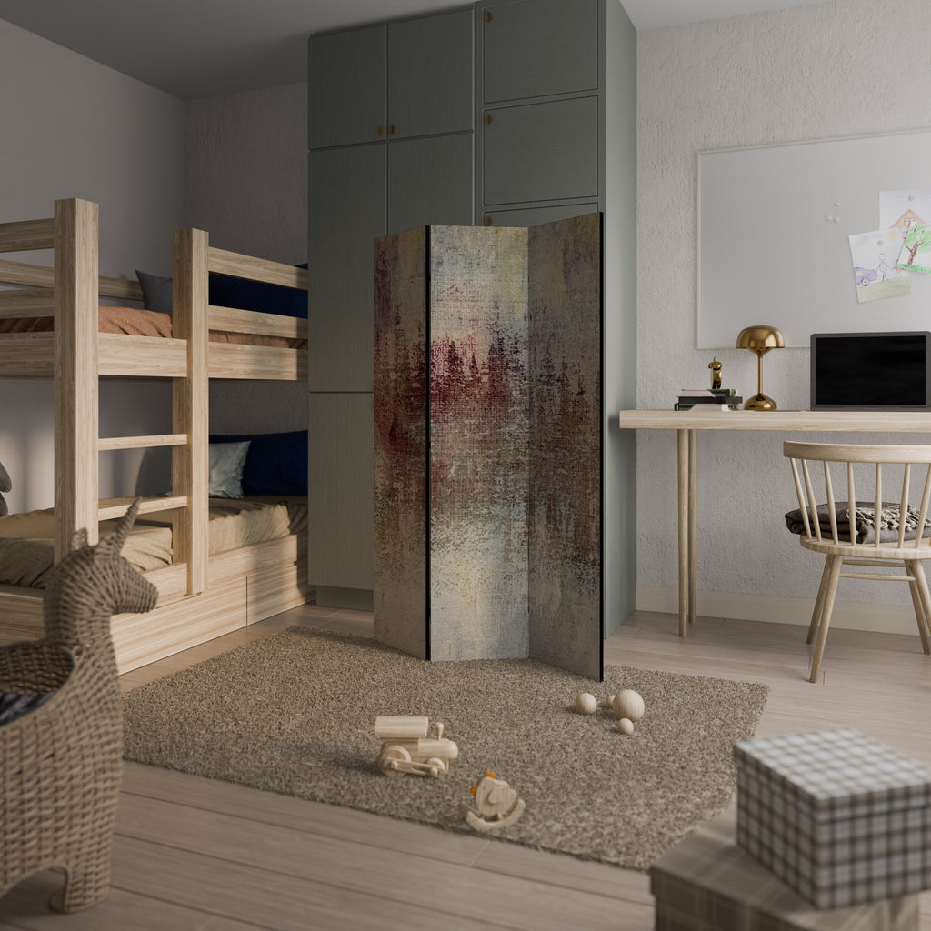 VEILED SUMMIT Biombo Decorativo de 3 Painéis