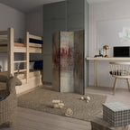 VEILED SUMMIT Biombo Decorativo de 3 Painéis