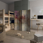 VEILED SUMMIT Biombo Decorativo de 4 Painéis