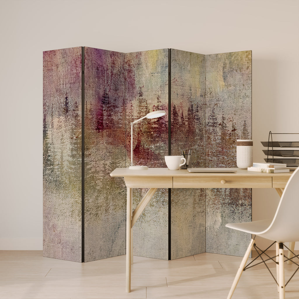 VEILED SUMMIT Biombo de 5 Painéis