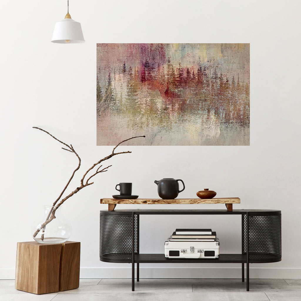 VEILED SUMMIT Peel and Stick Horizontal Poster