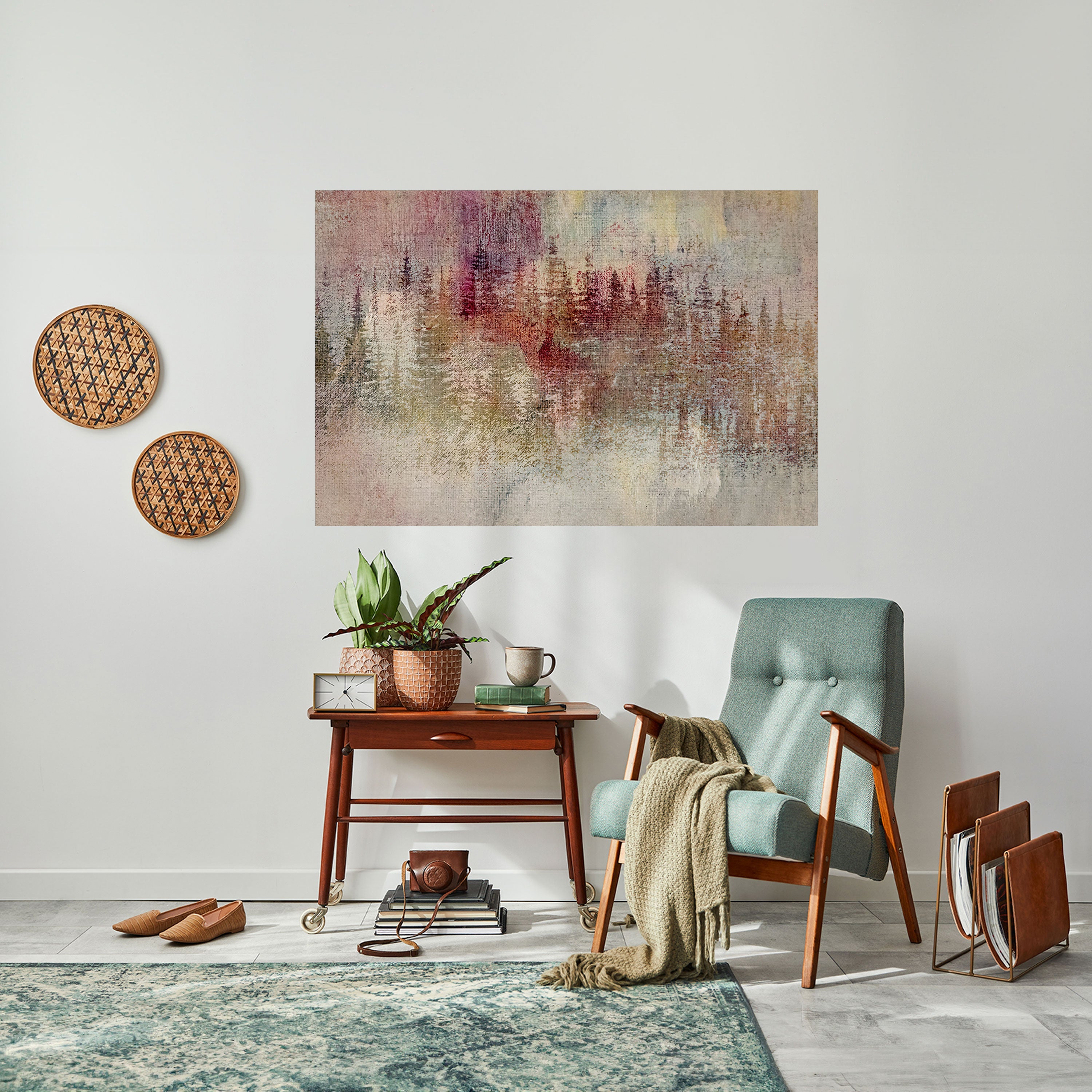 VEILED SUMMIT Peel and Stick Horizontal Poster