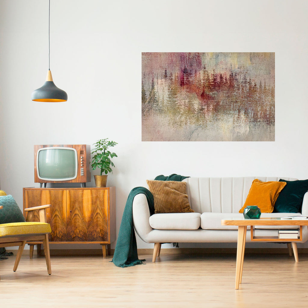 VEILED SUMMIT Peel and Stick Horizontal Poster