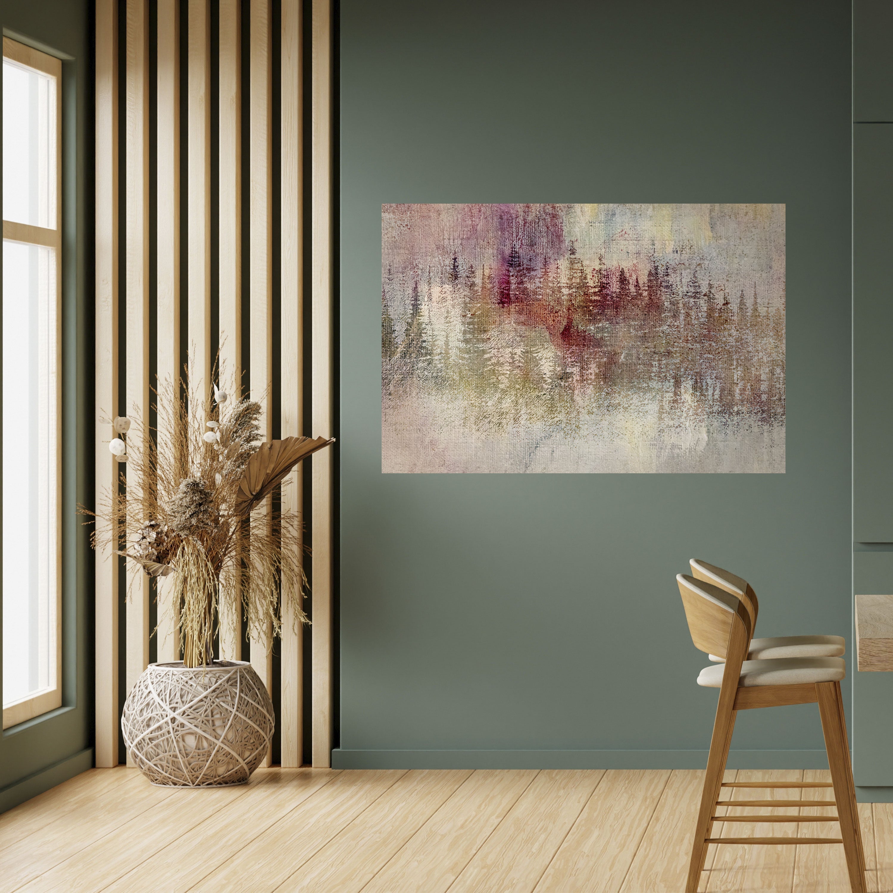 VEILED SUMMIT Peel and Stick Horizontal Poster