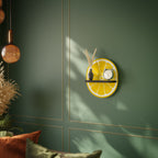 STRENGTHENING LEMON Prateleira Oval Decorativa em Acabamento Preto