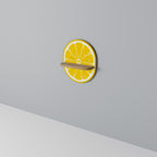 STRENGTHENING LEMON Prateleira Oval Decorativa em Efeito Carvalho