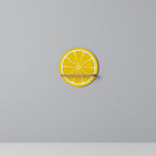 STRENGTHENING LEMON Round Art Shelf In Oak Effect