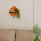 JUICY ORANGE Prateleira Oval Decorativa em Acabamento Preto