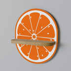 JUICY ORANGE Prateleira Oval Decorativa em Efeito Carvalho