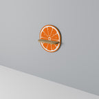 JUICY ORANGE Prateleira Oval Decorativa em Efeito Carvalho