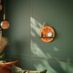 JUICY ORANGE Prateleira Redonda Decorativa em Acabamento Preto