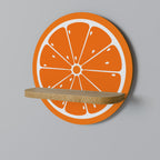 JUICY ORANGE Prateleira Redonda Decorativa em Efeito Carvalho