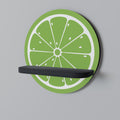 REFRESHING LIME Prateleira Redonda Decorativa em Acabamento Preto