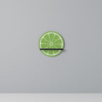 REFRESHING LIME Prateleira Redonda Decorativa em Acabamento Preto