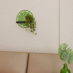 REFRESHING LIME Prateleira Redonda Decorativa em Acabamento Preto