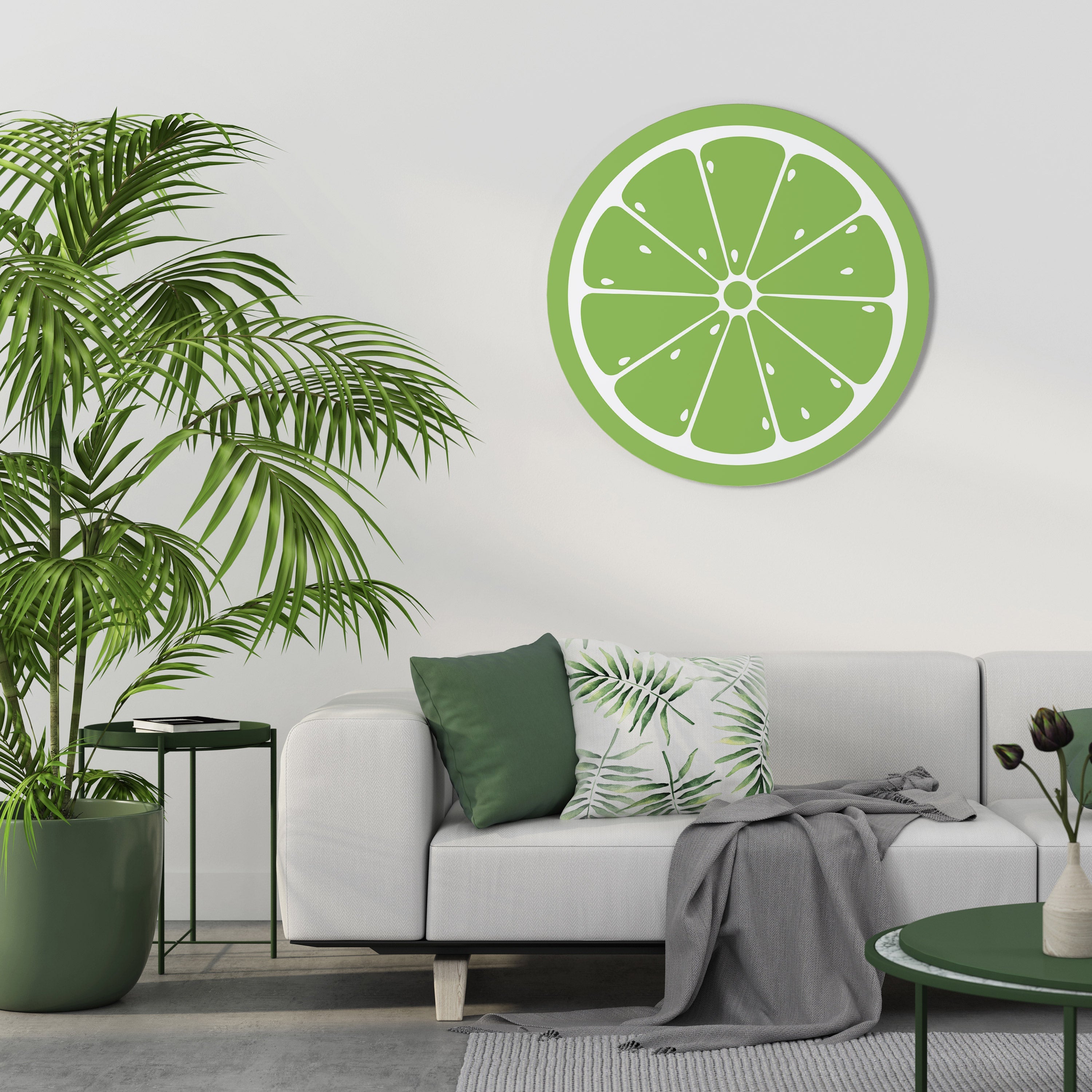 REFRESHING LIME Quadro Redondo Decorativo