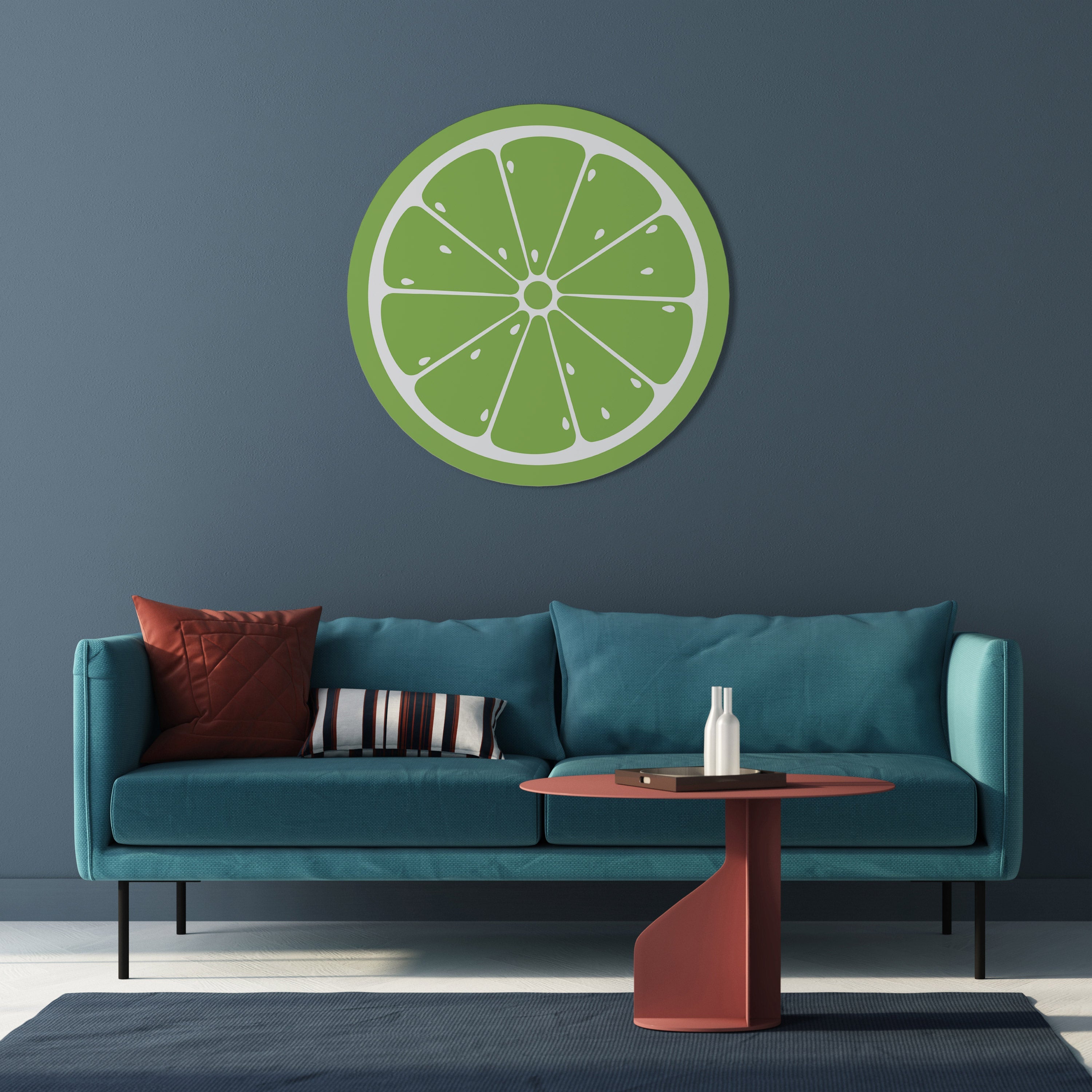 REFRESHING LIME Quadro Redondo Decorativo