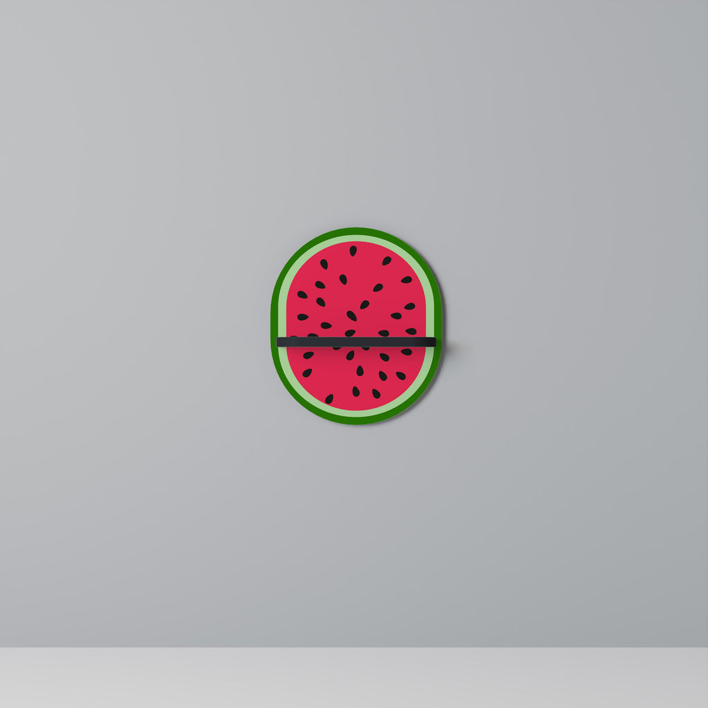 MATURE WATERMELON Prateleira Oval Decorativa em Acabamento Preto