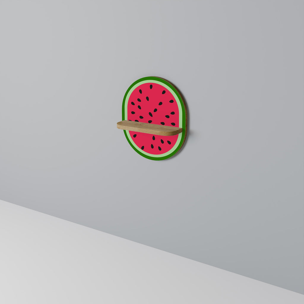 MATURE WATERMELON Prateleira Oval Decorativa em Efeito Carvalho