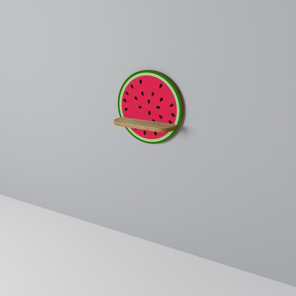 MATURE WATERMELON Prateleira Redonda Decorativa em Efeito Carvalho